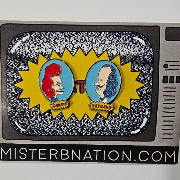 Pink Flamingos Enamel Pin Set Connie Raymond Marble Beavis Butthead John Waters - Picture 1 of 4